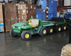 John Deere unit awaiting packing